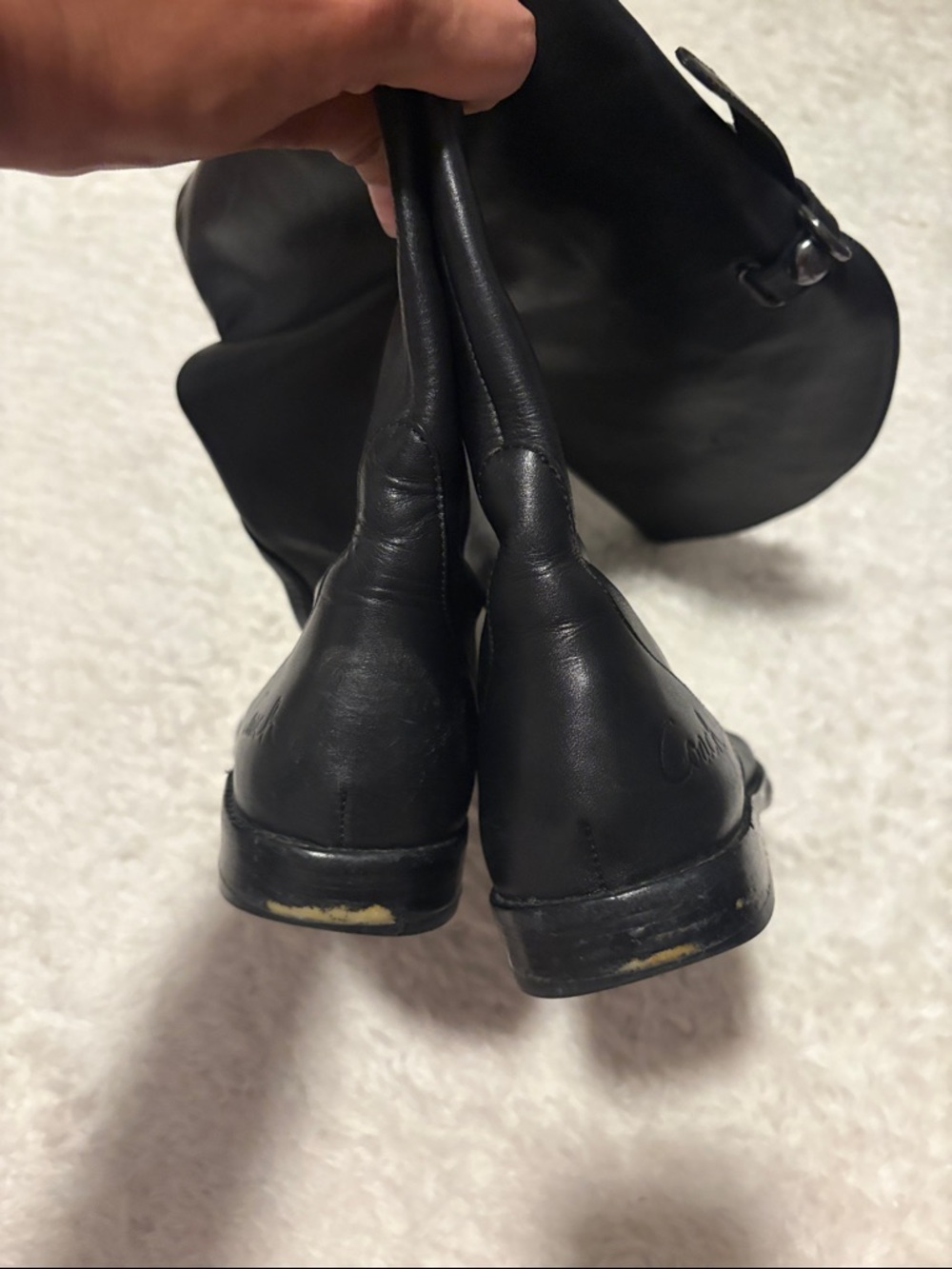 Coach Black Cheyenne Leather Over-the-Knee Boots - Picture 6 of 9
